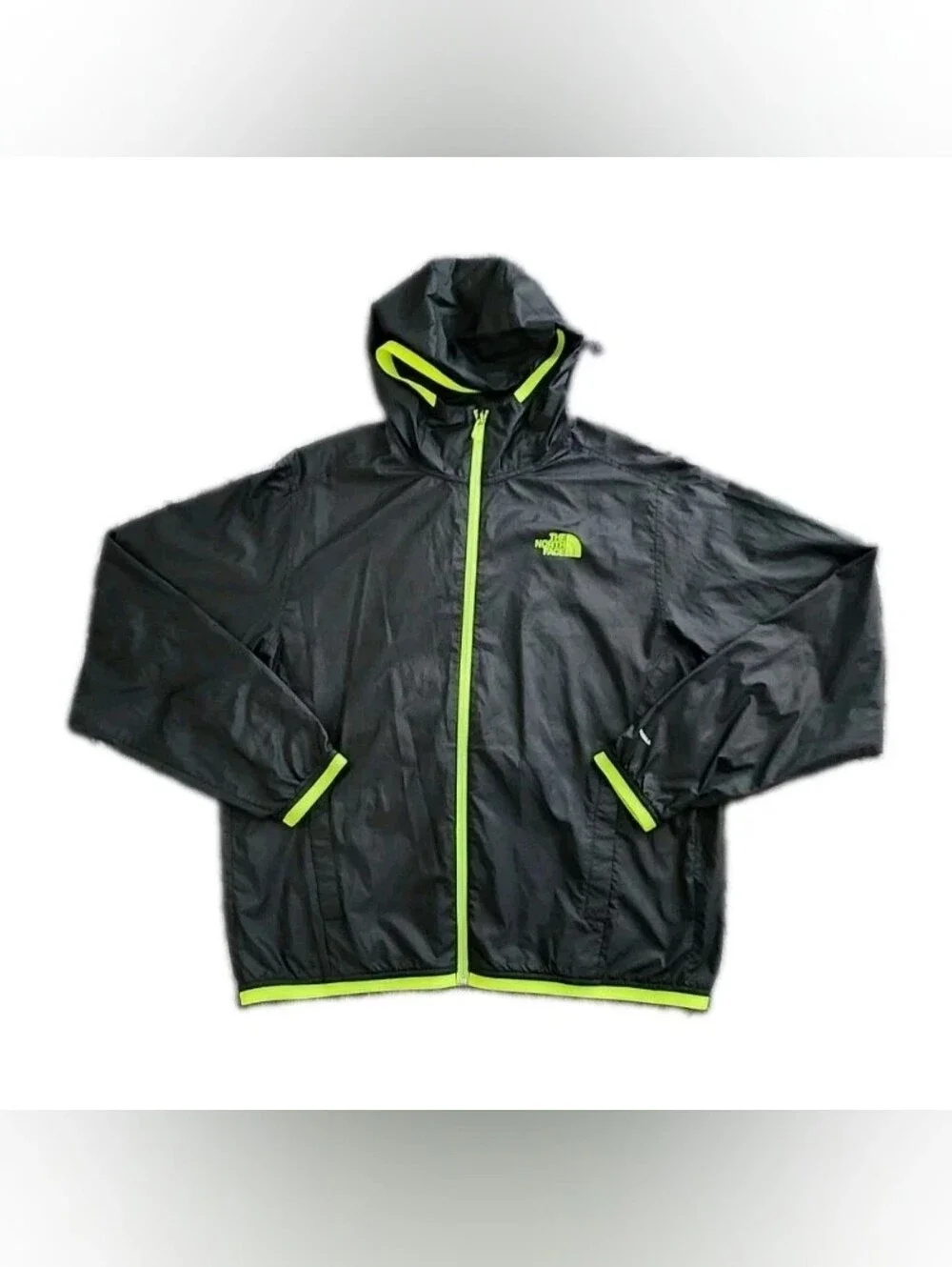 The North Face Men's Cyclone Wind Hoodie Black Jacket Lightweight Size Large